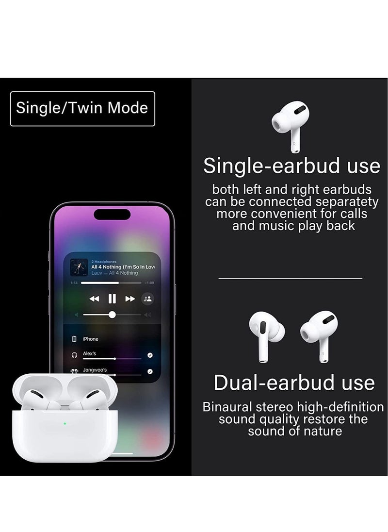Generic - Wireless Earbuds, Air Pods Pro [MFi Certified] Bluetooth Earbuds Stereo Earphone, Bluetooth 5.3 in-Ear Earbuds with Charging Case IPX7 Waterproof Bluetooth Headphone 30H Playtime, for iPhone/Android - Image 1