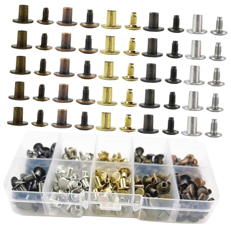150 Sets Craft Rivets Kit for Book Binding Belts Wallets Garments Easy Install Removal - Image 2