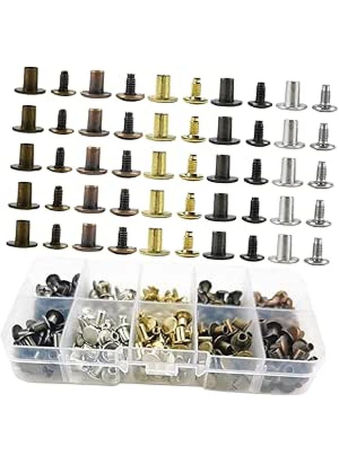 150 Sets Craft Rivets Kit for Book Binding Belts Wallets Garments Easy Install Removal - Image 1
