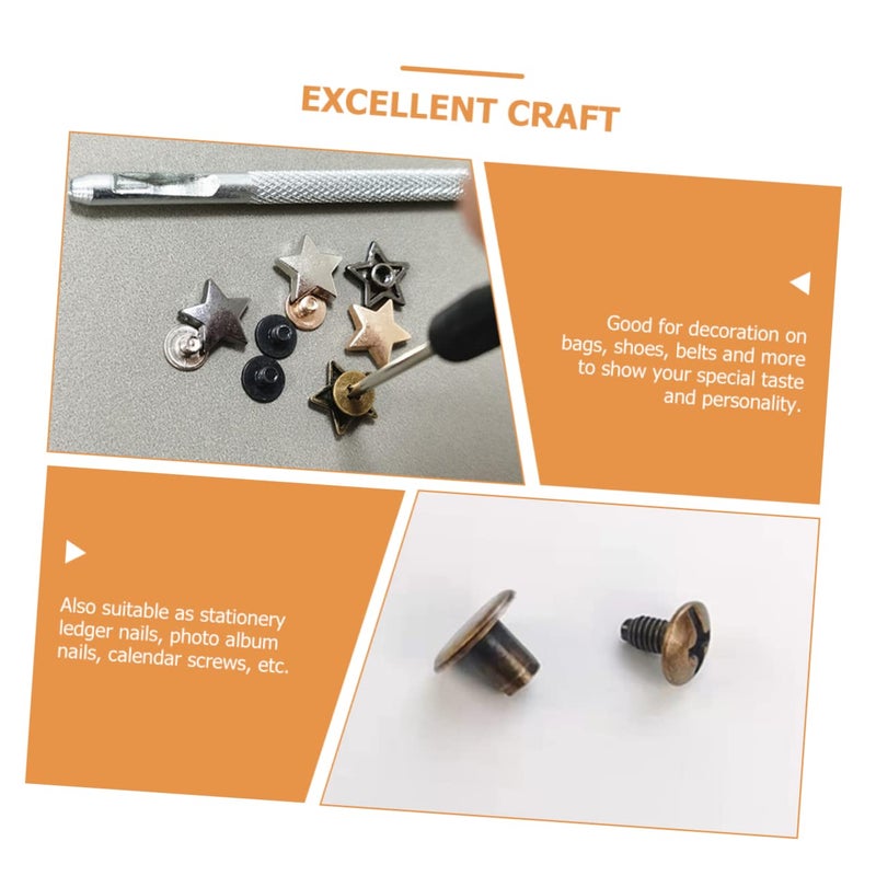 150 Sets Craft Rivets Kit for Book Binding Belts Wallets Garments Easy Install Removal - Image 4