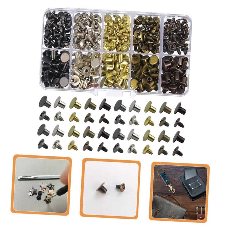 150 Sets Craft Rivets Kit for Book Binding Belts Wallets Garments Easy Install Removal - Image 3