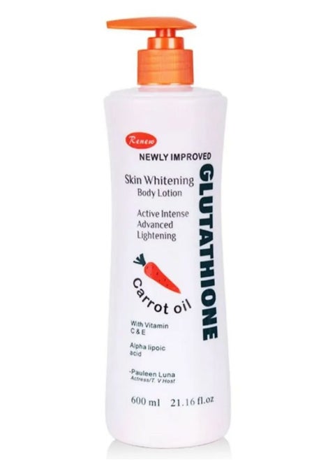 Glutathione Skin Whitening Body Lotion with Carrot Oil 600 ml