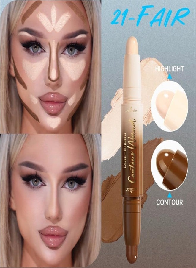 UOCK Contour Stick Makeup Set, 2 Dual-Ended Highlighter Makeup Pens & Face Shaping Contouring Sticks, Long-Lasting Waterproof Cream bronzer and Highlighter Sticks, Suitable for All Skin Tones - Image 2
