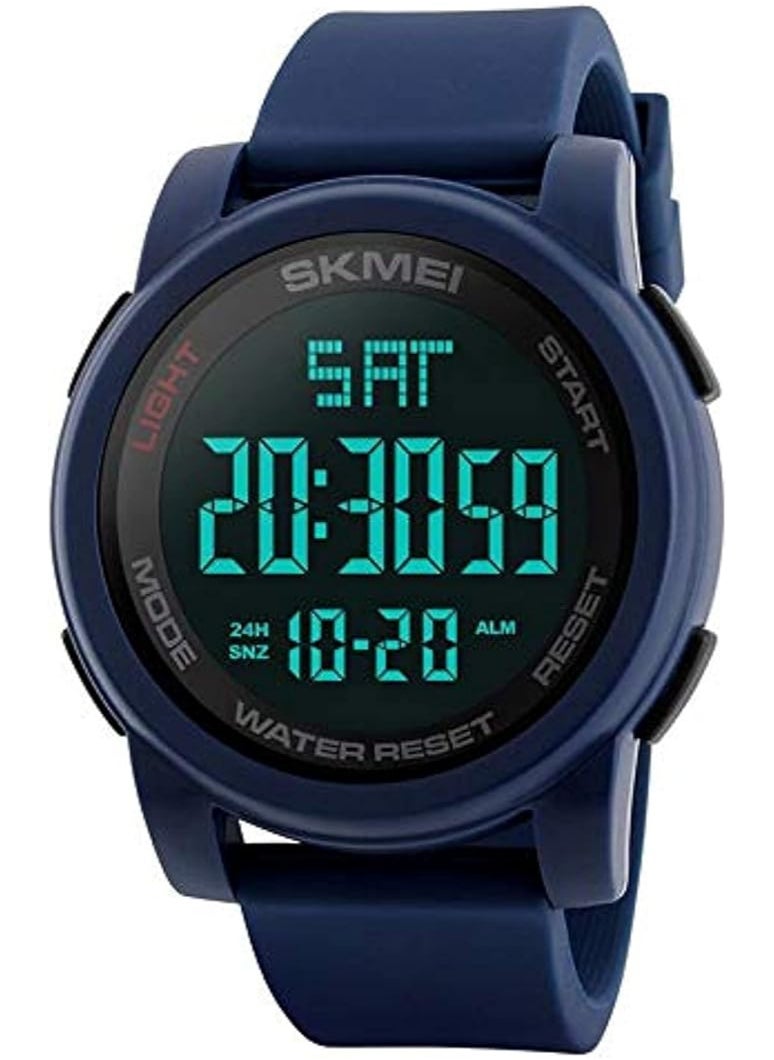 SKMEI Brand: SKMEI Men's multi-function sports watch with silicone strap - blue  - Image 1