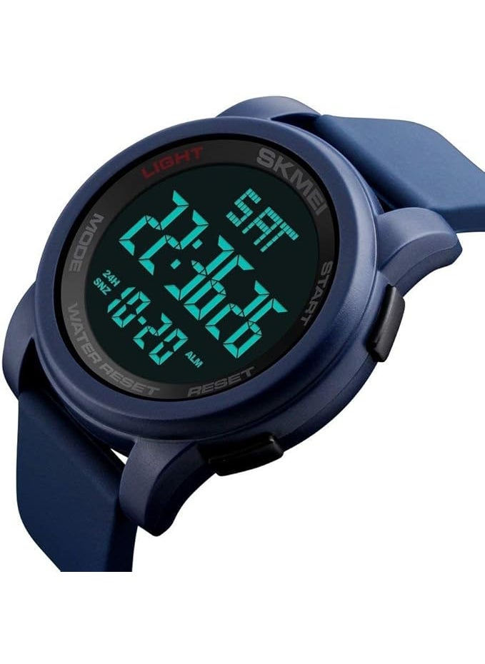 SKMEI Brand: SKMEI Men's multi-function sports watch with silicone strap - blue  - Image 3