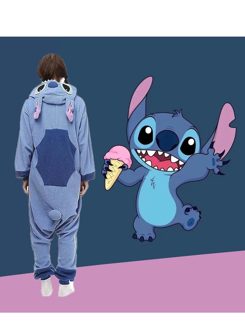 Stitch Onesie Animal Pajamas Hoodie Cosplay Cartoon  Costumes Adults Unisex Party Wear - Image 2