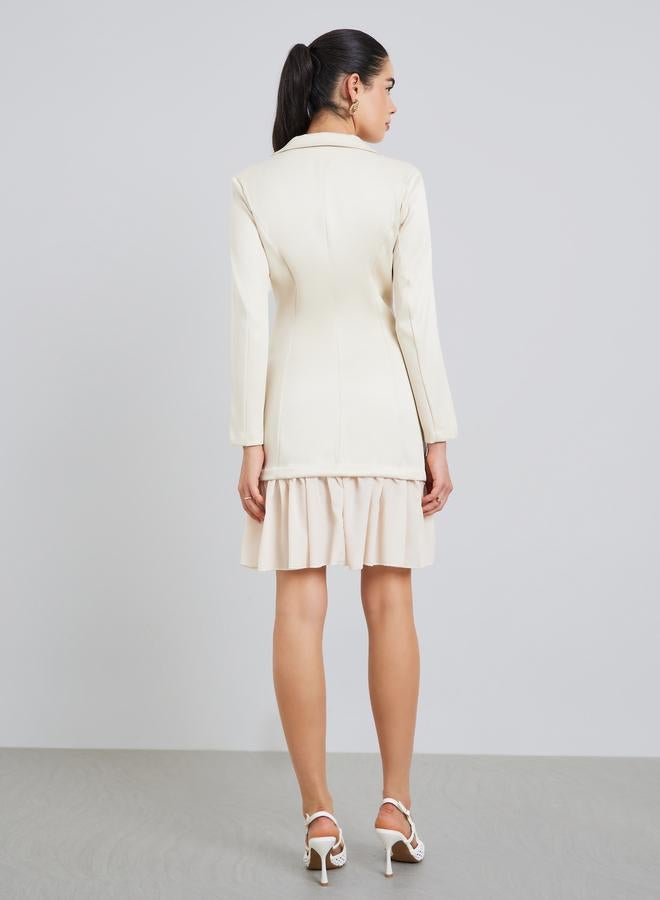 Styli Women White Long Sleeves Blazer Mini Dress - Image 5