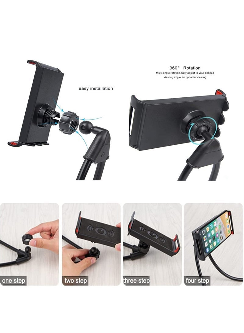 Lazy Bracket - Universal Hanging on Neck Lazy Phone Holder DIY Free Rotating Stand on Table Smart Multiple Functions Mobile Phone Mount Stand(Black) - Image 3