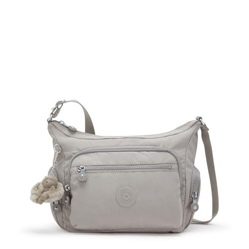 KIPLING KIPLING حقيبة كيبلينغ النسائية جابي الصغيرة، حقيبة خفيفة للاستخدام اليومي، حقيبة كتف عادية، رمادي، صغيرة أمريكي - Image 1
