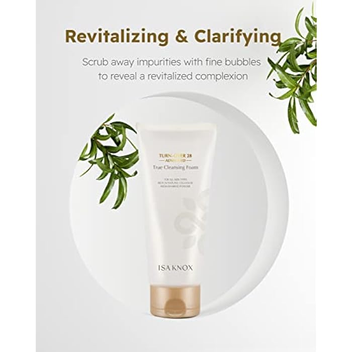 Isa Knox True Foaming Facial Cleanser (6.1fl oz) - Korean Skincare, Non-Drying Bubble Foam Face Wash, Pomegranate Vinegar, Natural Bamboo Cellulose - Image 2