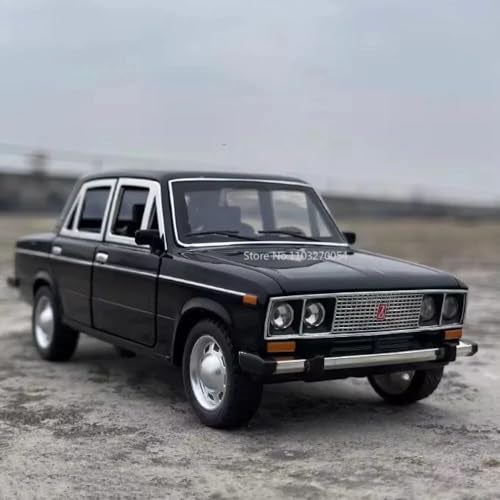 FEXXA 1:24 Scale Lada 2106 Die-Cast Metal Toy Model Car for Kids - Pull Back Mechanism, Birthday Gift for 3+ Year Old Boys, Black (Black) - Image 5