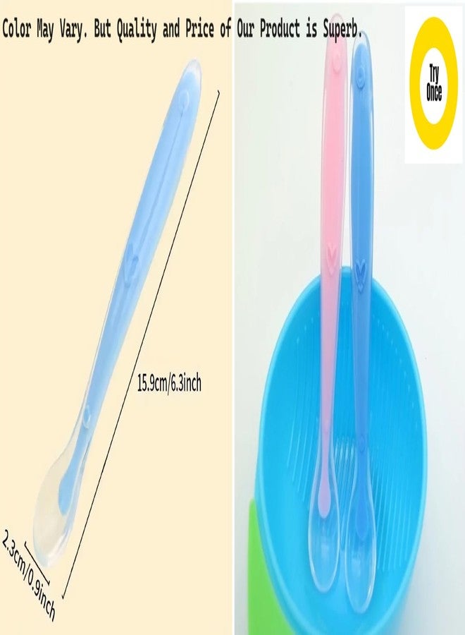 Ilsha® Cute Baby Soft Silicone Temperature Sensing Feeding Spoon Tableware Utensils for Children (Multi-Color) (3) - Image 5