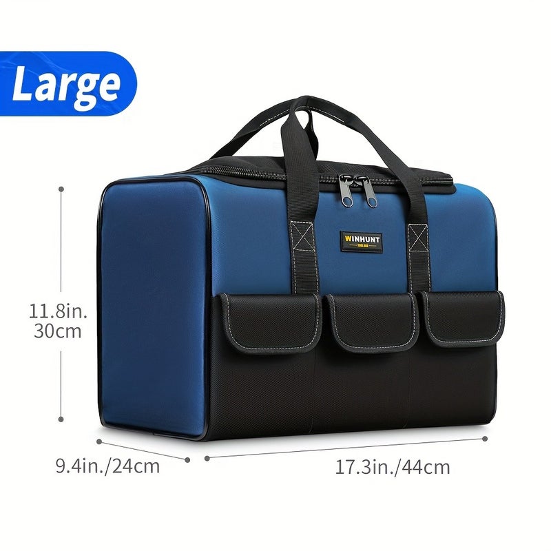 WINHUNT Heavy Duty Tool Bag with Wide Mouth for Tool Storage, Carrier And Organizer, Tool Bag for Men, Wide Mouth Tool Bag with Inside  Pockets - Image 3