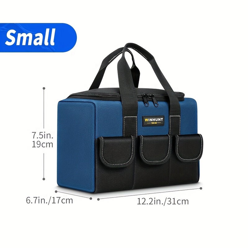 WINHUNT Heavy Duty Tool Bag with Wide Mouth for Tool Storage, Carrier And Organizer, Tool Bag for Men, Wide Mouth Tool Bag with Inside  Pockets - Image 1