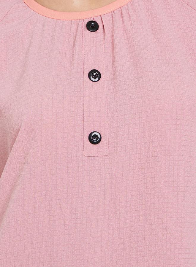 Take Two Pink Short Sleeve Nightdress - Image 4