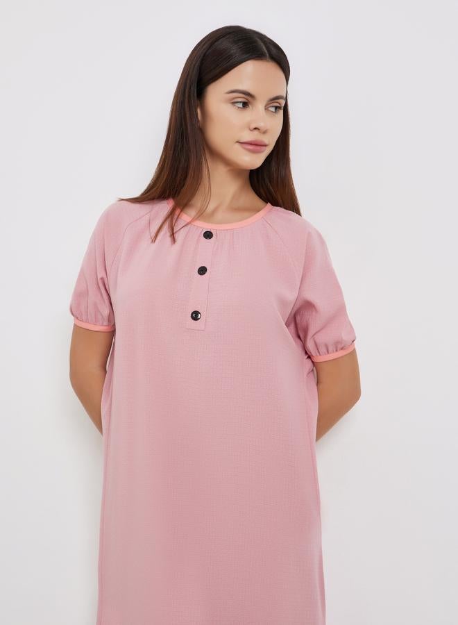 Take Two Pink Short Sleeve Nightdress - Image 3