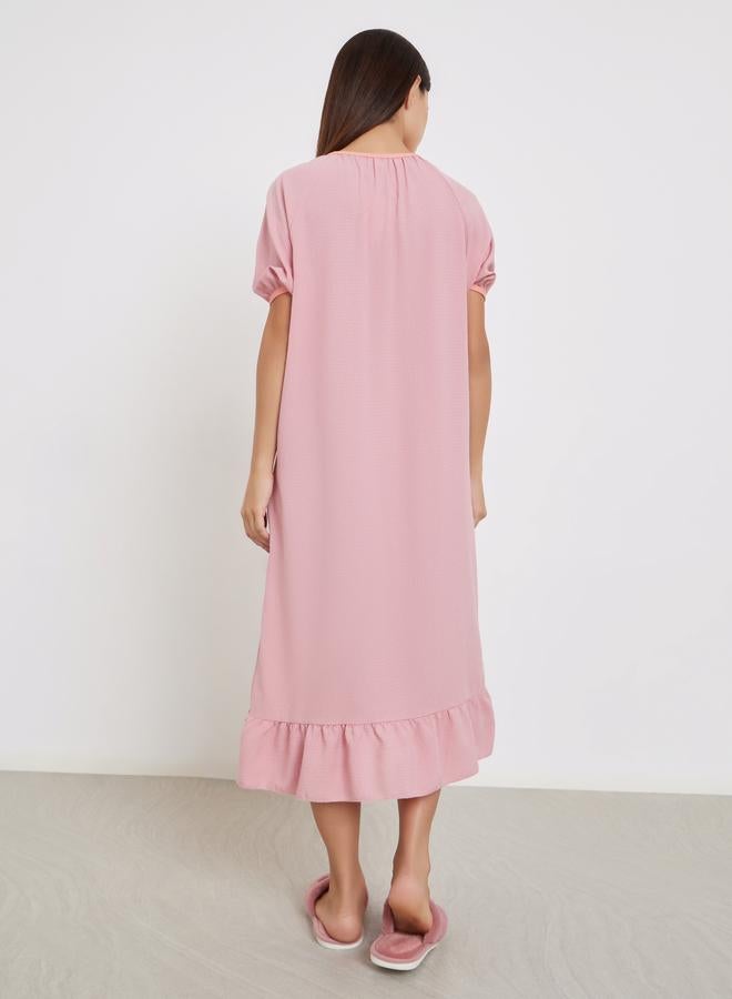 Take Two Pink Short Sleeve Nightdress - Image 5