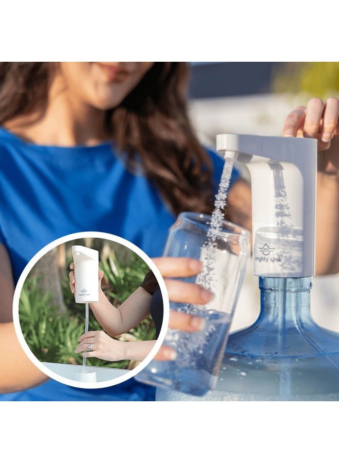 Mighty Sink Electronic Faucet: USB-Rechargeable Water Dispenser | Converts 2–5 Gallon Jugs into a Portable Wash Station | Waterproof | Ideal for Camping & Outdoors - Image 2