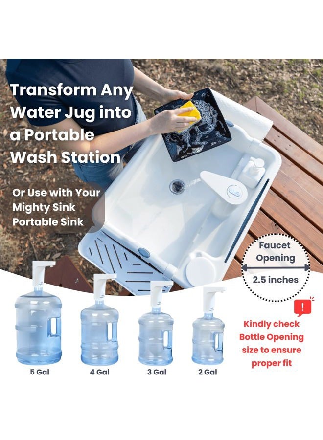 Mighty Sink Electronic Faucet: USB-Rechargeable Water Dispenser | Converts 2–5 Gallon Jugs into a Portable Wash Station | Waterproof | Ideal for Camping & Outdoors - Image 3
