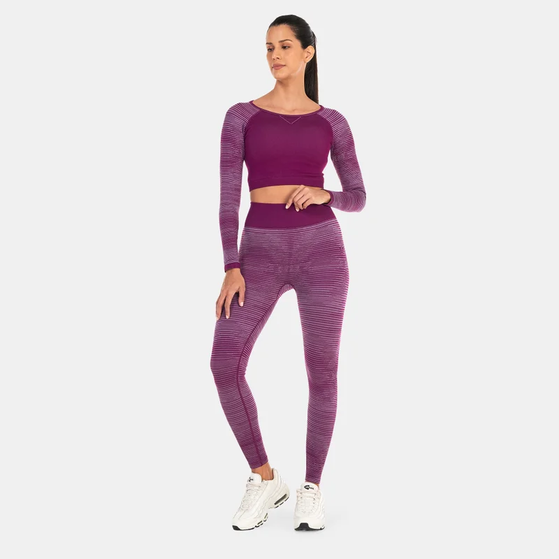 SQUATWOLF Women's Infinity Stripe Seamless Crop Top