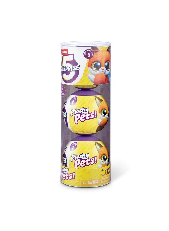 5 Surprise 5 Surprise Plushy Pets Series 2 (3 Pack) by ZURU, Collectible Mystery Capsule, Plushy, Pet Adoption, Toy for Girls, Kids, Teens  - Image 2