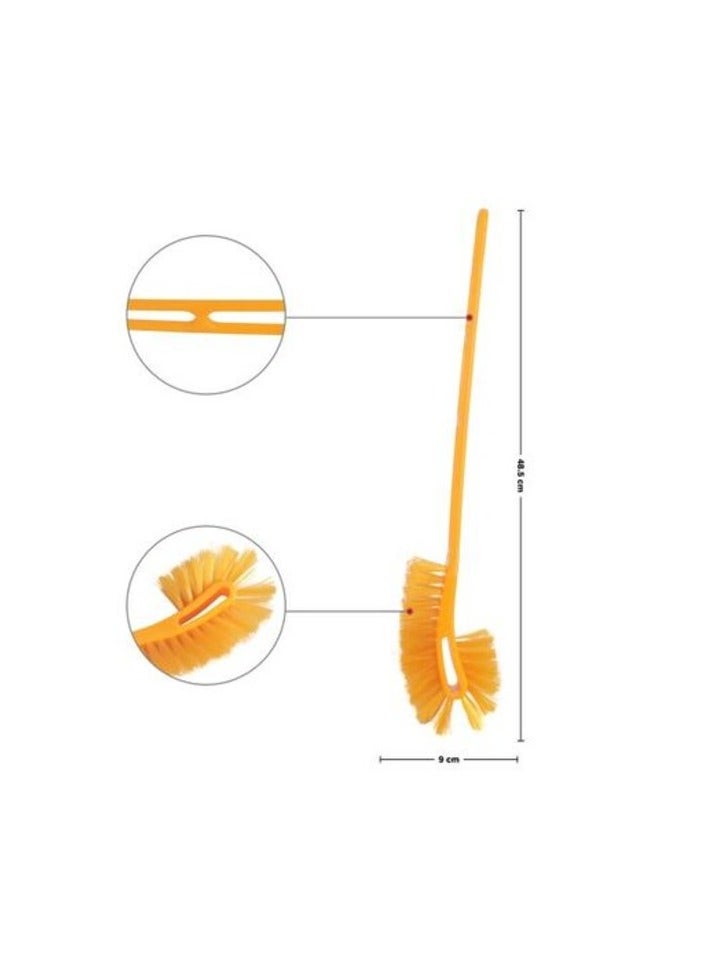 كلاسي تاتش فرشاة تنظيف المرحاض مزدوجة الجانب من كلاسي تاتش (21 بوصة - أصفر)، 1901456، CT-0145، 48.5x9x12 سم - Image 2