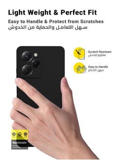 huanmate غطاء حماية أنيق من السيليكون لهاتف Xiaomi Poco X5 Pro باللون الأسود  - Image 3
