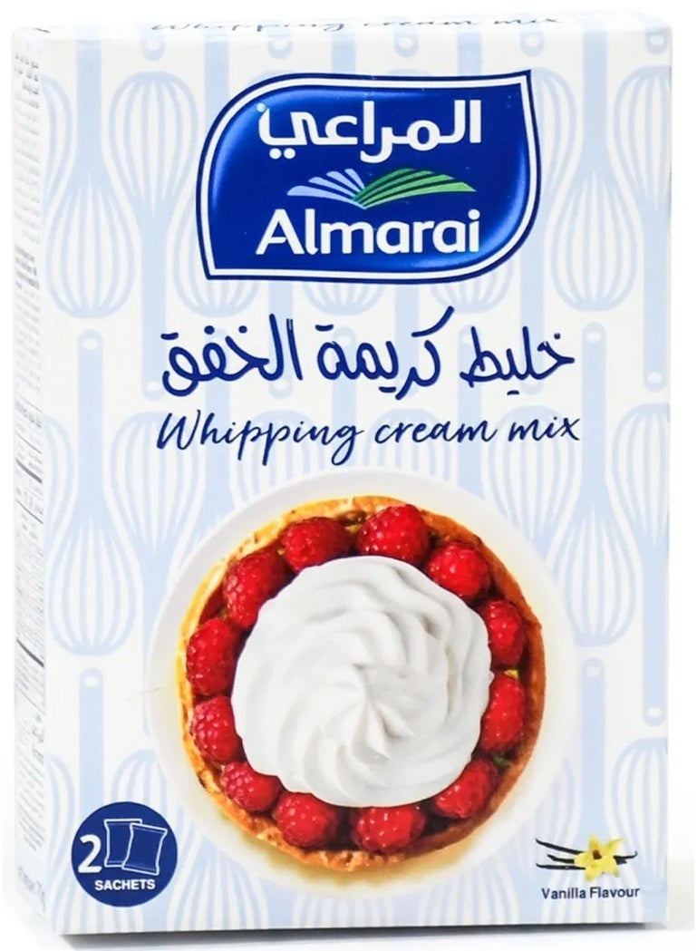 Almarai Vanilla Flavoured Whipping Cream Mix 2X35G - Image 1
