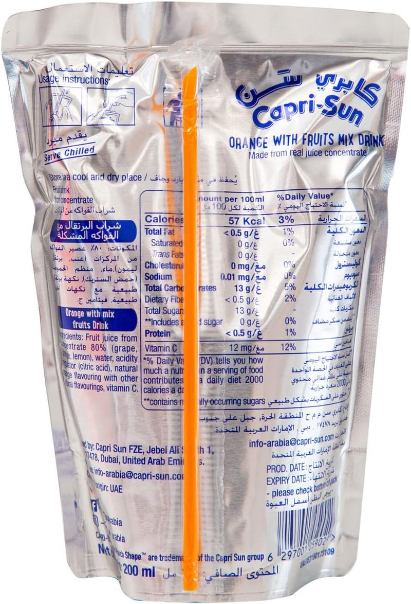 Capri-Sun Orange Mix Juice Pouch - Image 2
