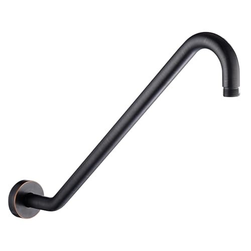 Uvish 17" Shower Head Riser Pipe, Stainless Steel High Rise Long Neck Shower Head Arm Extender for Rain Shower Head, Standard 1/2" Connection, Oil Rubbed Bronze - Image 1