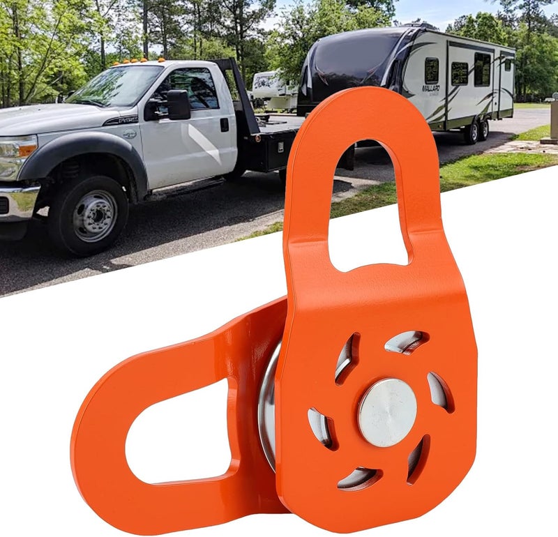 Sorandy 10 Ton Winch Snatch Block, Heavy Duty Forged Steel Pulley with PVC Coated Side Plates for Synthetic Rope Steel Cable ATV UTV Truck Tractor Rescue Towing - Image 2
