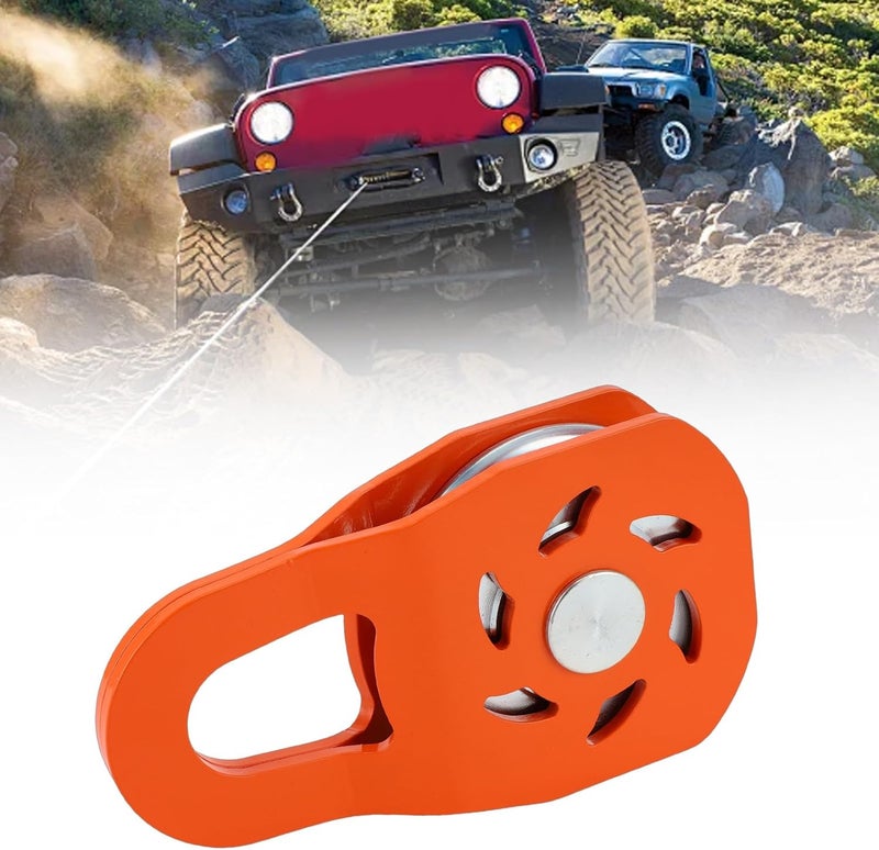 Sorandy 10 Ton Winch Snatch Block, Heavy Duty Forged Steel Pulley with PVC Coated Side Plates for Synthetic Rope Steel Cable ATV UTV Truck Tractor Rescue Towing - Image 3