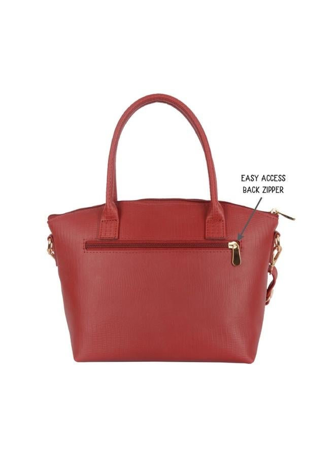 Baggit Women Red Tote Handbag Medium Size | Ladies Stylish Casual Purse Bag - Image 4