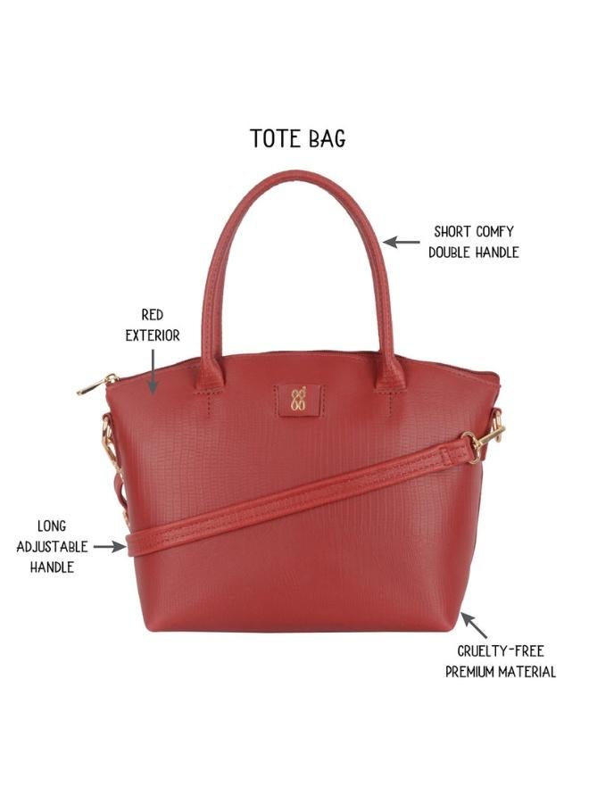 Baggit Women Red Tote Handbag Medium Size | Ladies Stylish Casual Purse Bag - Image 2