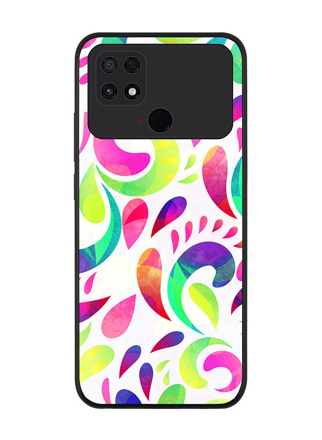 Stylizedd Rugged Black edge case for Xiaomi Poco C40 Slim fit Soft Case Flexible Rubber Edges Anti Drop TPU Gel Thin Cover - Floral Blast - Image 1