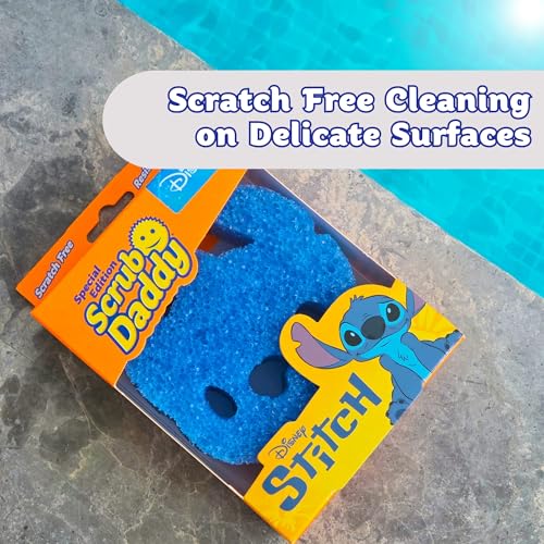 Scrub Daddy Disney Stitch Dish Sponge Twin Pack, Smiley Face Sponges for Cleaning & Washing Up - Kitchen Non Scratch Scourers with FlexTexture Firm & Soft Scrubbing, Dishwashing Scrubber - Image 2