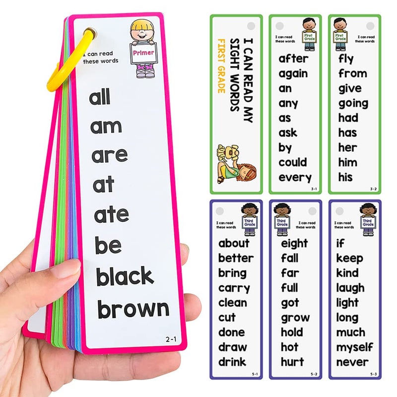 Lachilly 220 Sight Words Flashcards High Frequency 220 Words Beginning Reading Kindergarten to 1st Grade ESL Teaching Materials Autism Learning Materials Vocabulary Building - Image 3