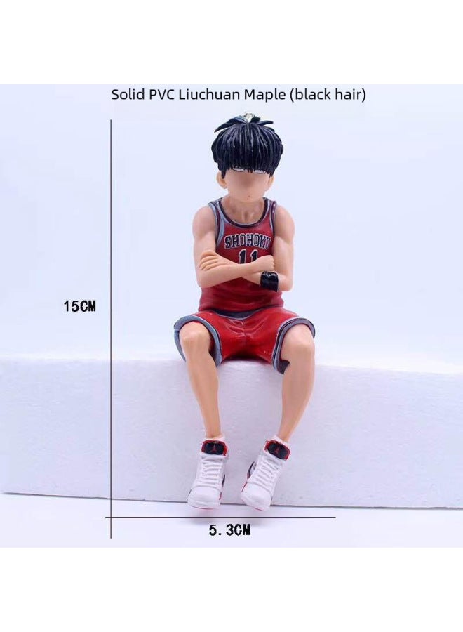 Cake Decoration Sakuragi Flower Way Set Basketball Kid Slam Dunk Master Doll Doll Ornaments Basketball Frame Plug-in-Color:Solid Sakuragi Flower Road Red Hair  - Image 4