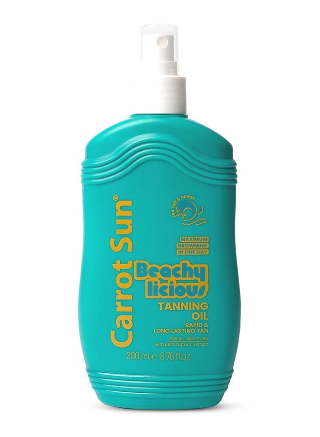 Carrot Sun Beachy Licious Tanning Oil 200ML - Image 1