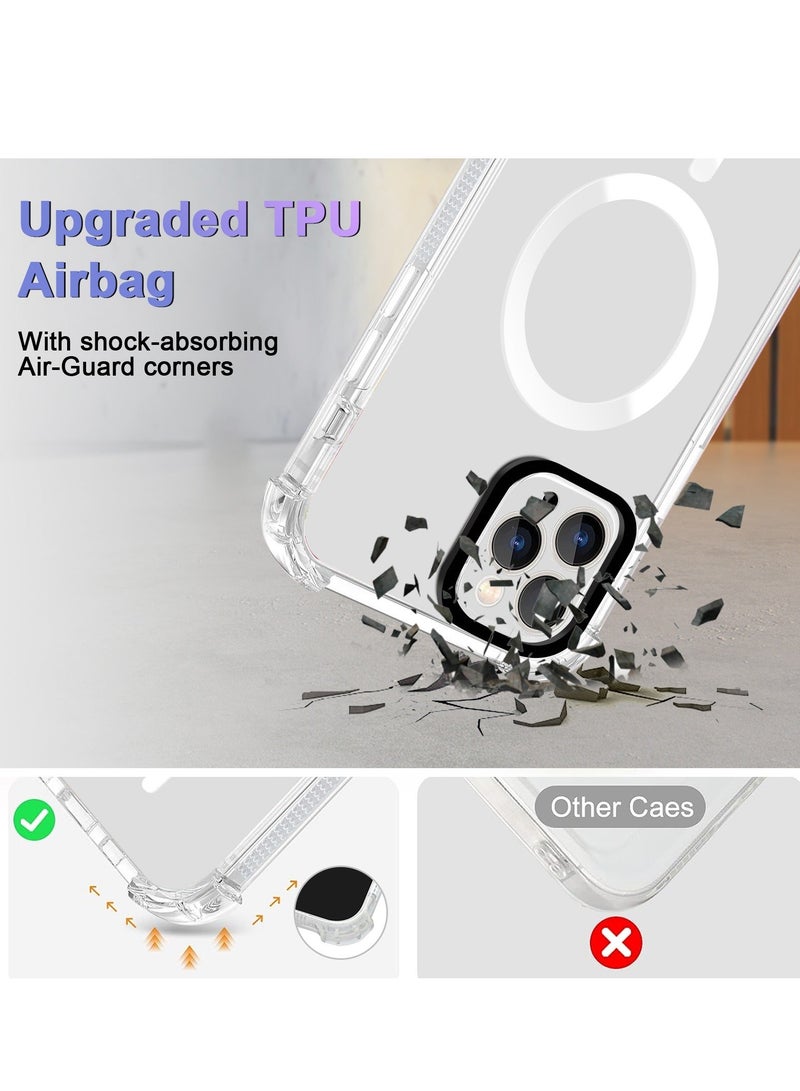 TLAXCA 4 in 1 for iPhone 15 Pro Max Case Military Grade Drop Protection iPhone 15 Pro Max Clear Cover with 2 x Tempered Glass Screen Protector 1 x Universal Cell Phone Lanyard Air Guard Corners Hard Acrylic - Image 5