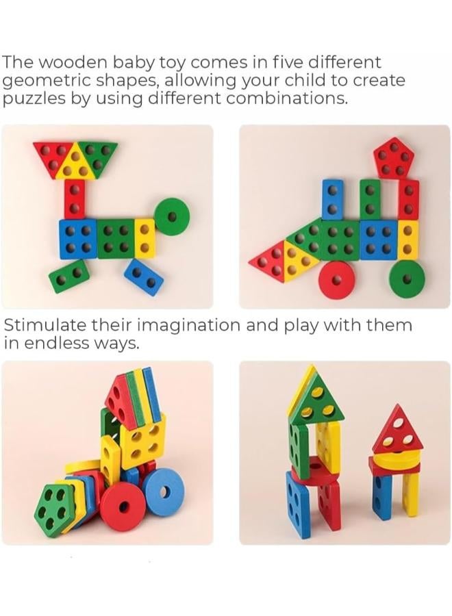 Montessori Wooden Sorting & Stacking Educational Toy - Image 4