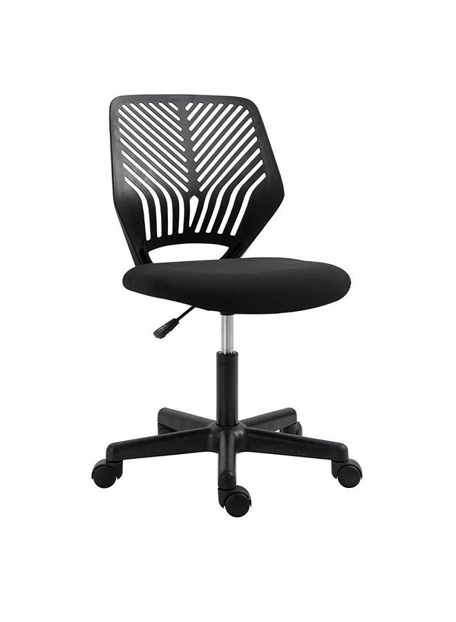 DANUBE HOME Melodica Office Chair Mid Back Ergonomic Gaming Chair Modern Home Desk Computer Chair 360° Swivel Office Chairs Adjustable Lumbar Support L 46 x W 48 x H 78 cm Black - Image 2