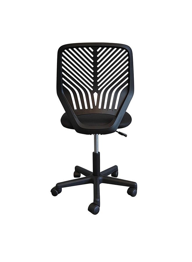 DANUBE HOME Melodica Office Chair Mid Back Ergonomic Gaming Chair Modern Home Desk Computer Chair 360° Swivel Office Chairs Adjustable Lumbar Support L 46 x W 48 x H 78 cm Black - Image 4