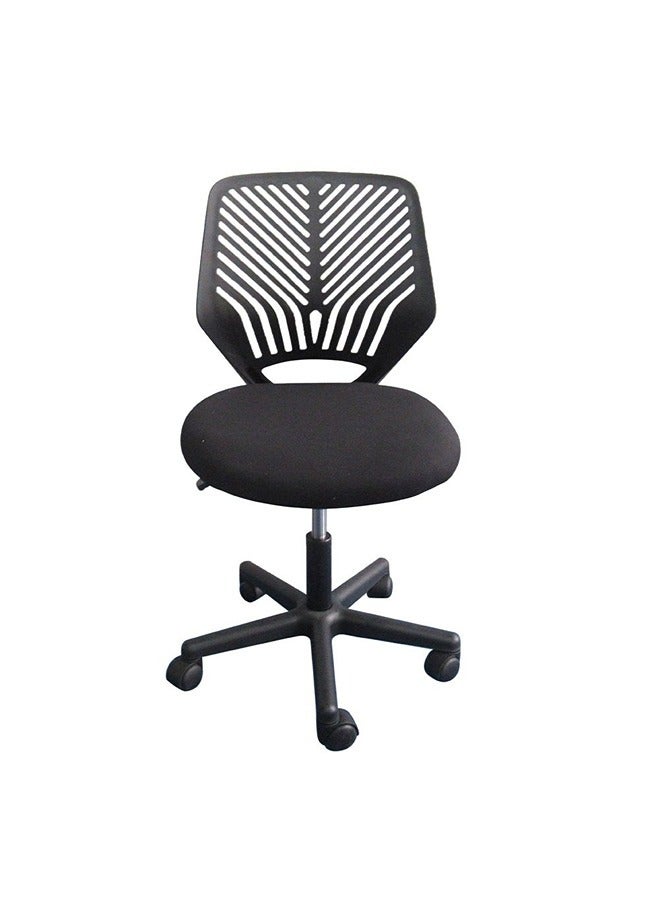 DANUBE HOME Melodica Office Chair Mid Back Ergonomic Gaming Chair Modern Home Desk Computer Chair 360° Swivel Office Chairs Adjustable Lumbar Support L 46 x W 48 x H 78 cm Black - Image 3