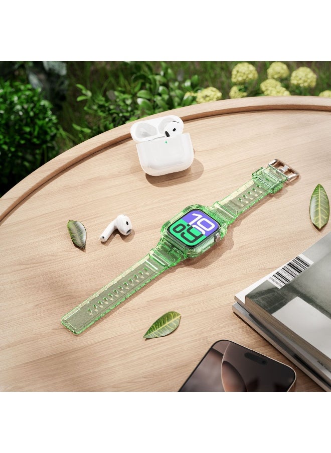 NIBEMINENT Transparent TPU Silicone Apple Watch Band - Compatible with 10th Gen 46MM  - Image 2