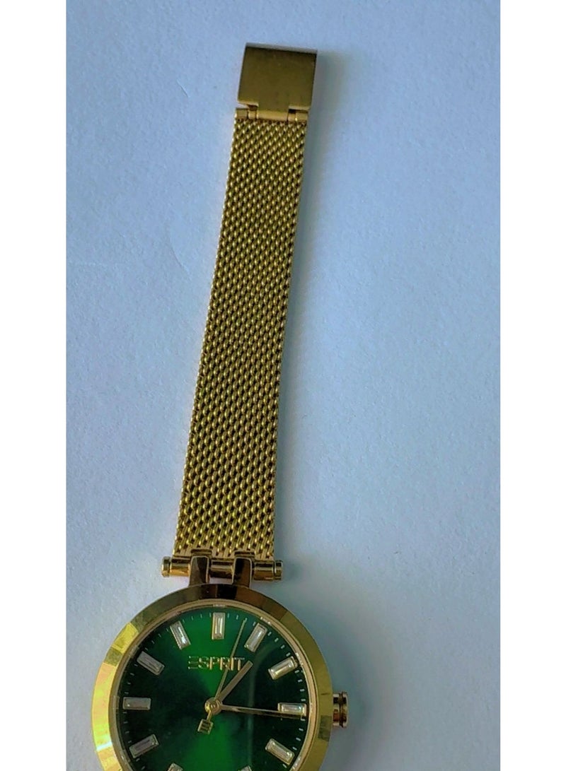ESPRIT Luxury Esprit 1L331 Women's Watch - Gorgeous Emerald Green Dial with Gold Mesh Band - Pre-Owned (Looks Absolutely Brand New & Mint Condition) - Image 3