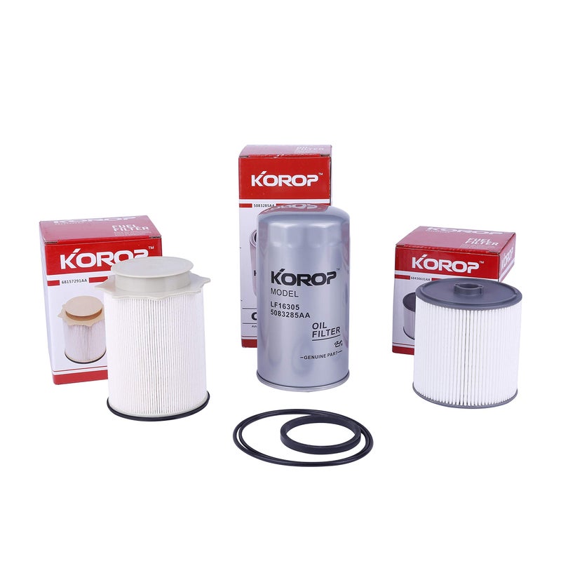 67 Cummins Fuel Filter Water Separator and Oil Filter Kit Replaces 68436631AA 68157291AA 5083285AA Fits for 20192024 Dodge Ram 2500 3500 4500 5500 67L Cummins Turbo Diesel Engines