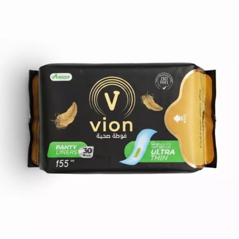 Anion Vion Ultra Thin Soft Cotton Panty Liner 155mm- 30pcs