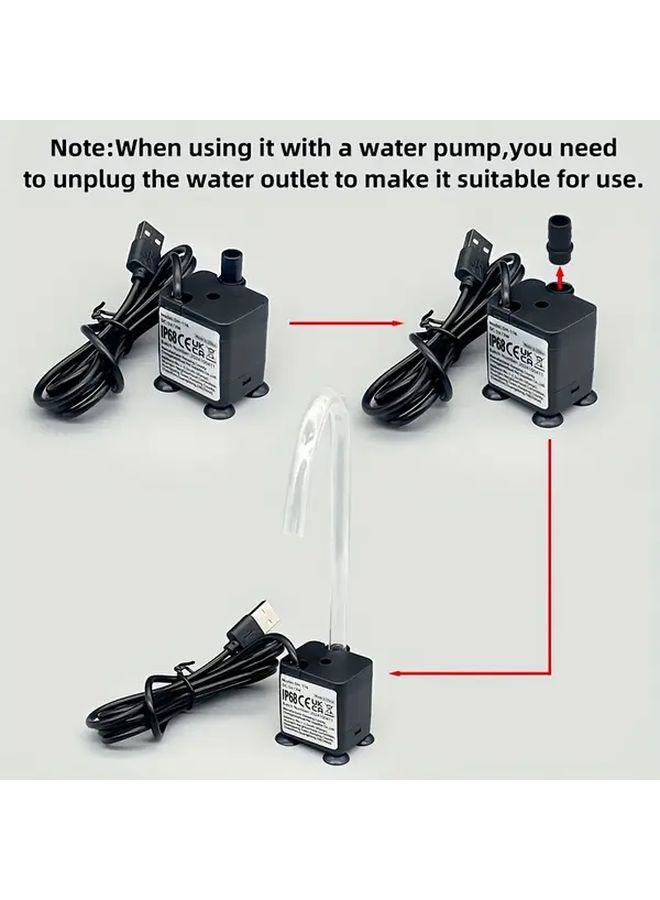 High Quality USB C Submersible Pump Quiet Compact For Aquariums Fountains Hydroponics - Image 2