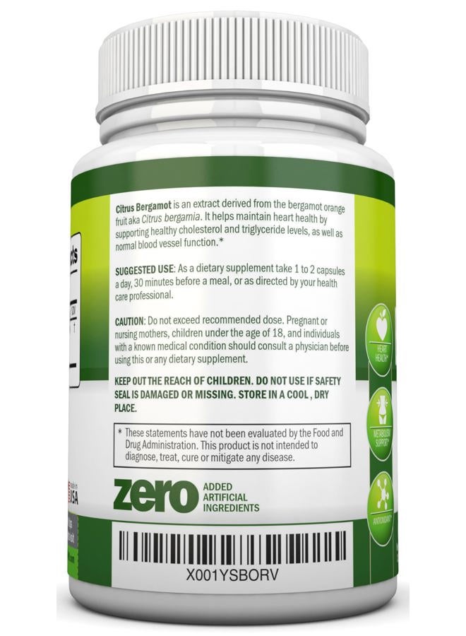 NutriONN Citrus Bergamot - 500 mg - 90 Vegetarian Capsules - 38% Polyphenols - Natural Premium Quality Citrus Bergamot Extract - Promotes Healthy Cholesterol, Blood Sugar, Blood Pressure & Triglyceride Levels - Image 3